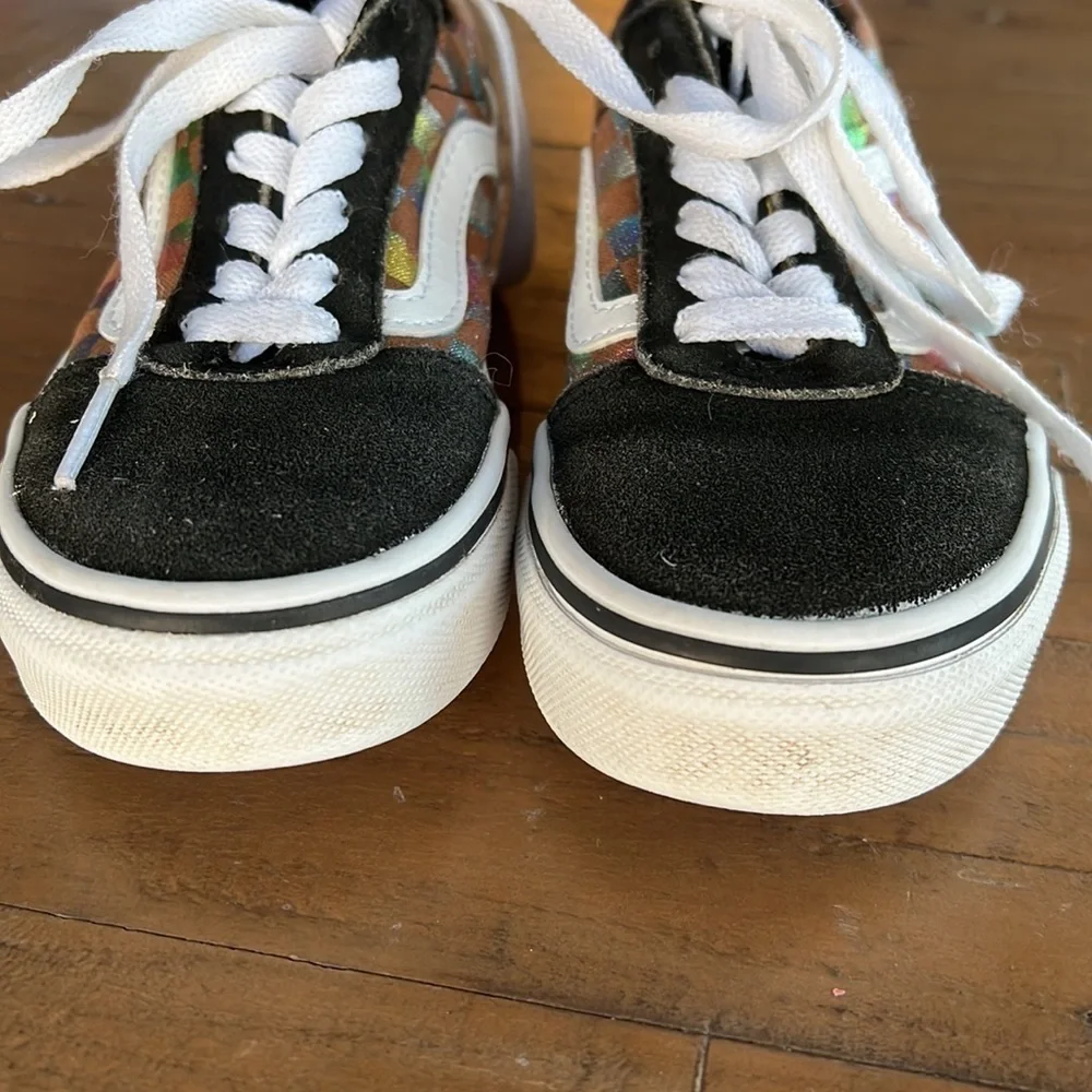 Vans ward low metallic checkerboard sneakers